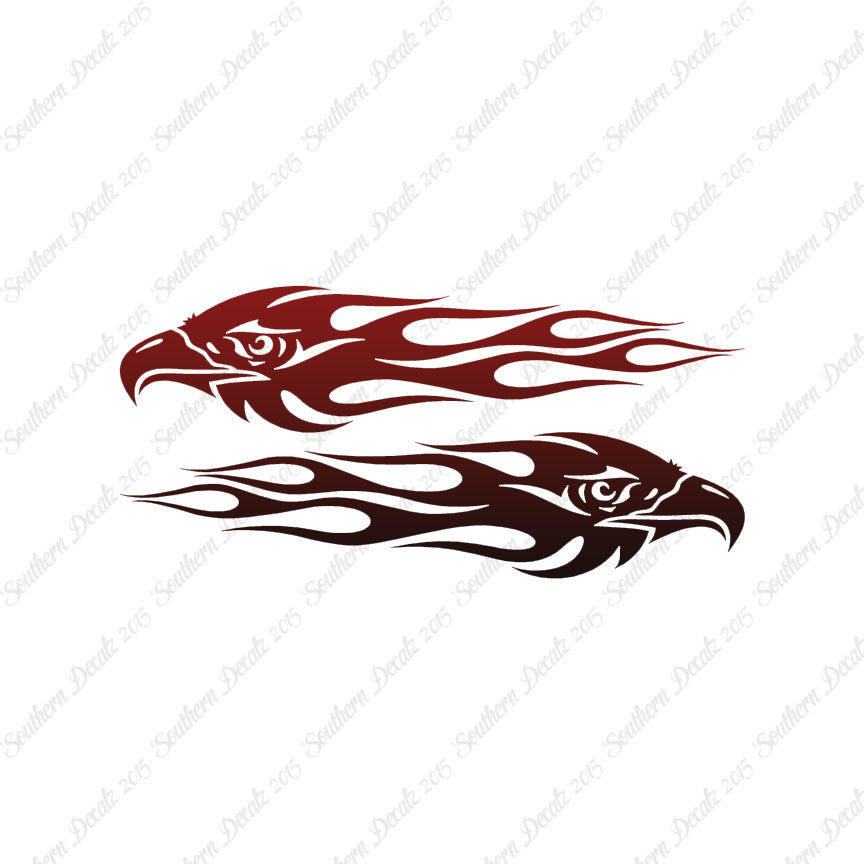 Pair Of Eagle Head Flames