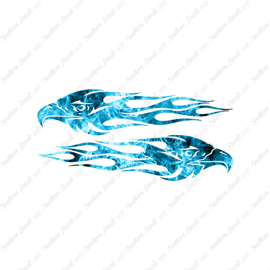 Pair Of Eagle Head Flames