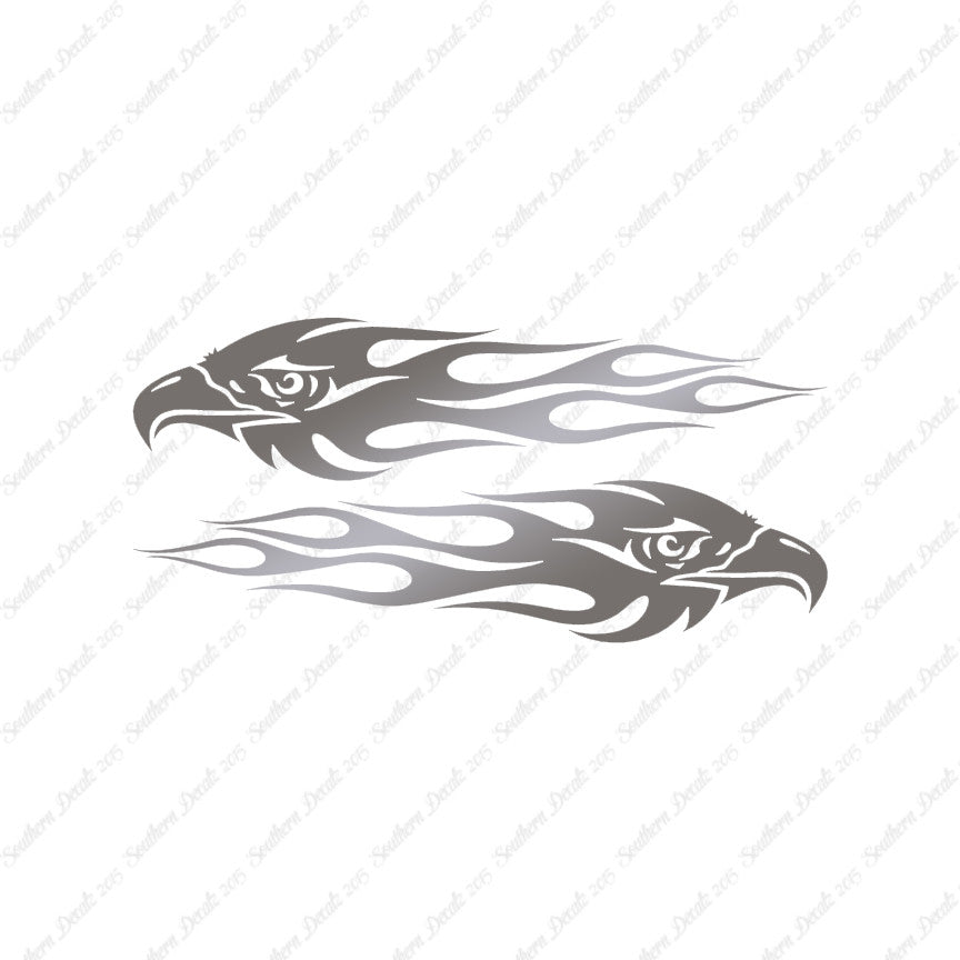 Pair Of Eagle Head Flames