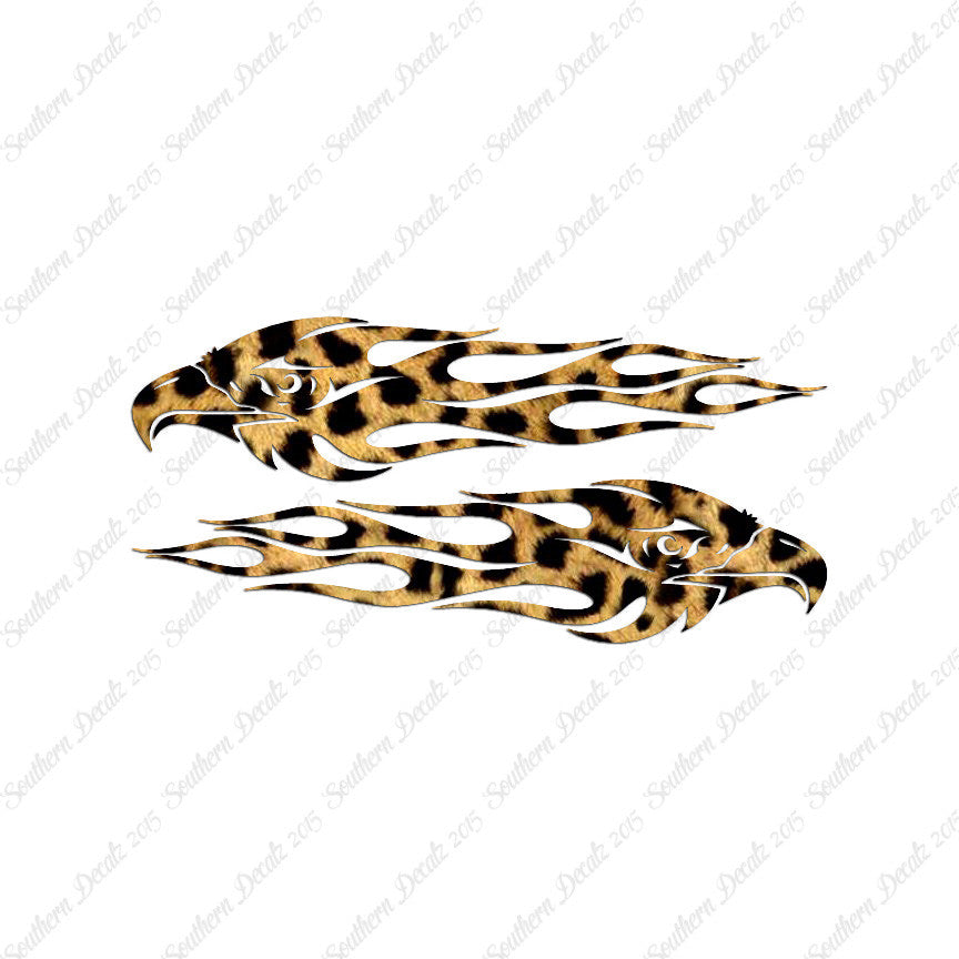 Pair Of Eagle Head Flames