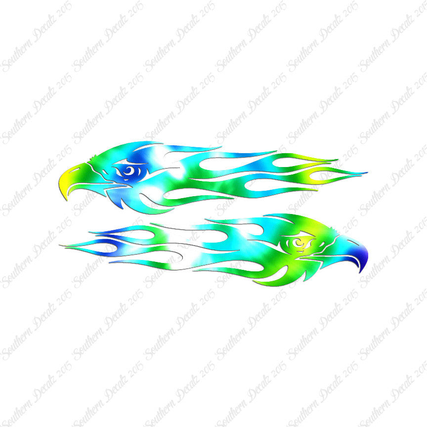 Pair Of Eagle Head Flames