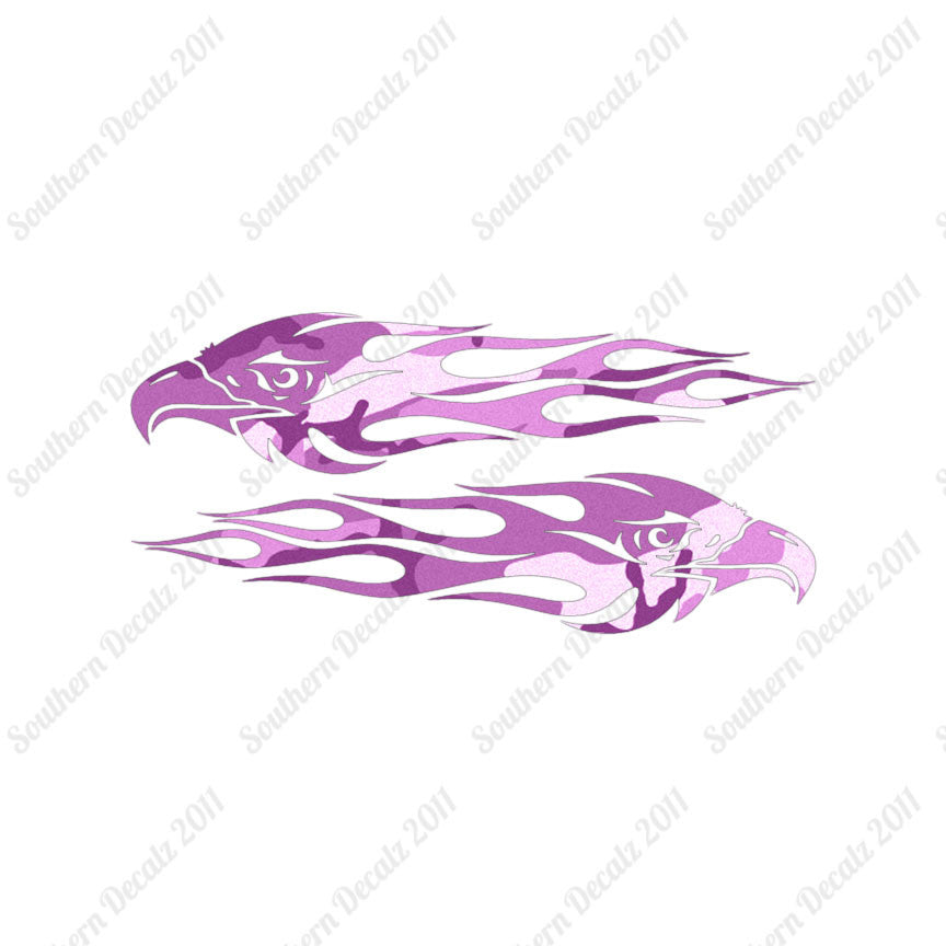Pair Of Eagle Head Flames