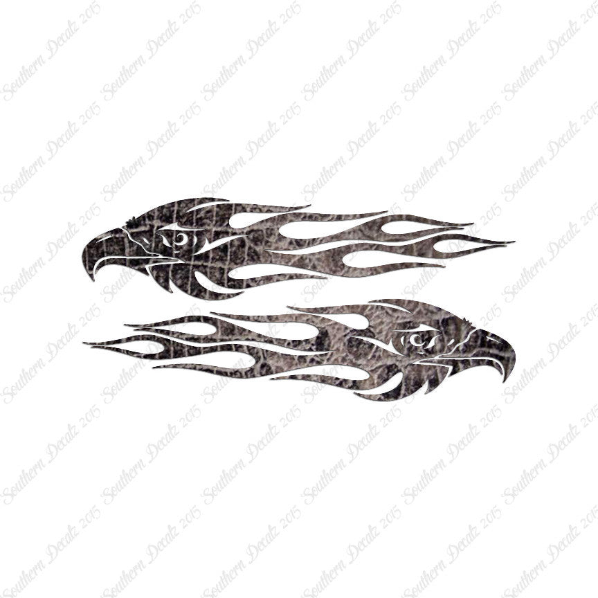Pair Of Eagle Head Flames