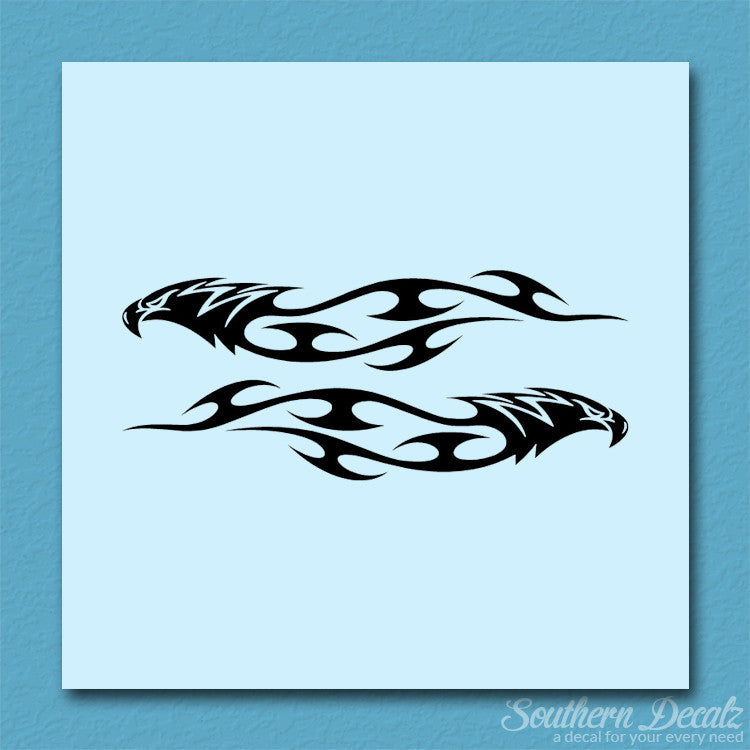Pair Of Tribal Eagle Flames