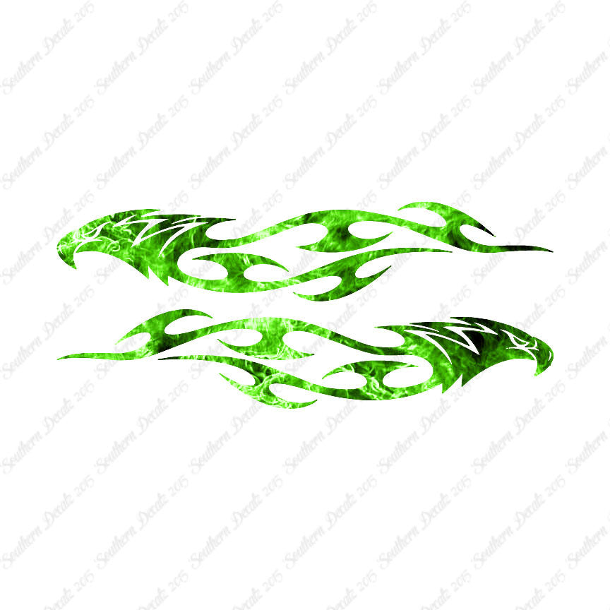 Pair Of Tribal Eagle Flames