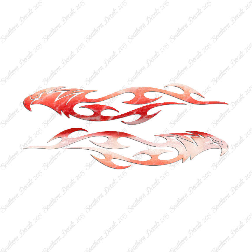 Pair Of Tribal Eagle Flames