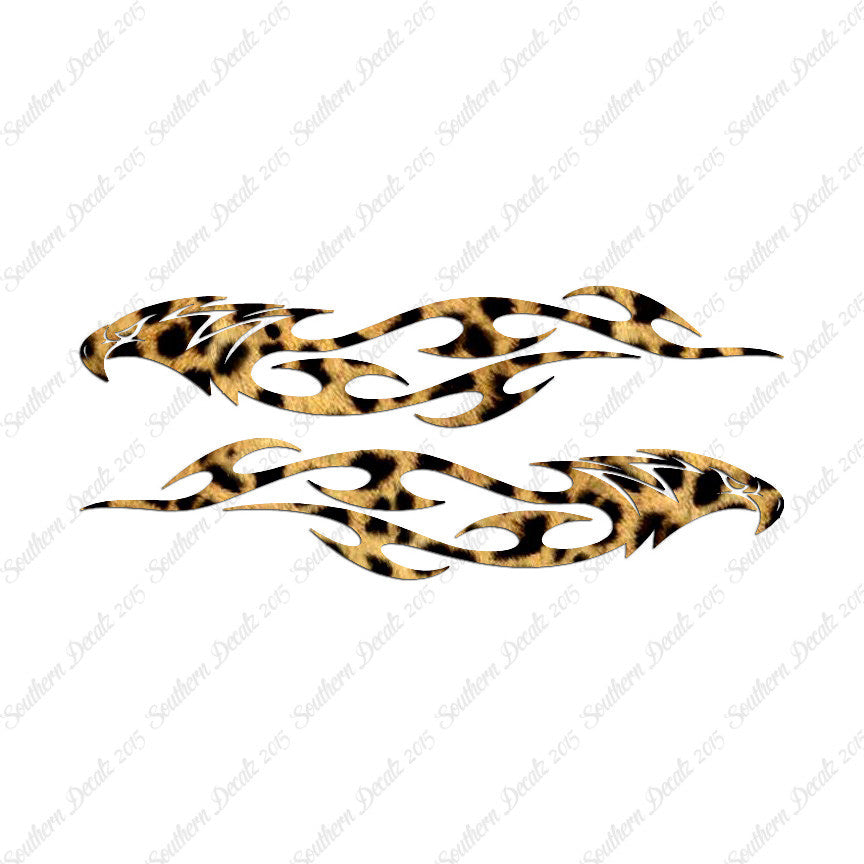 Pair Of Tribal Eagle Flames