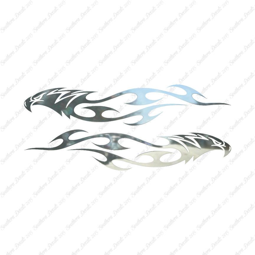 Pair Of Tribal Eagle Flames