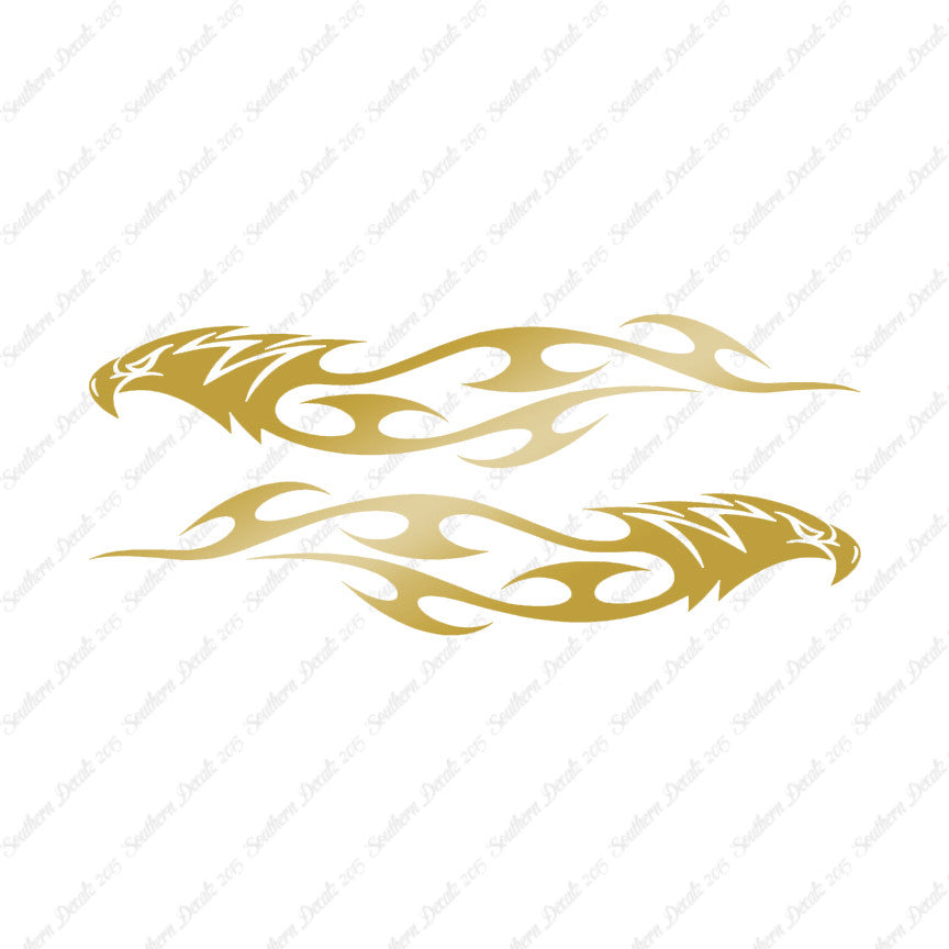 Pair Of Tribal Eagle Flames