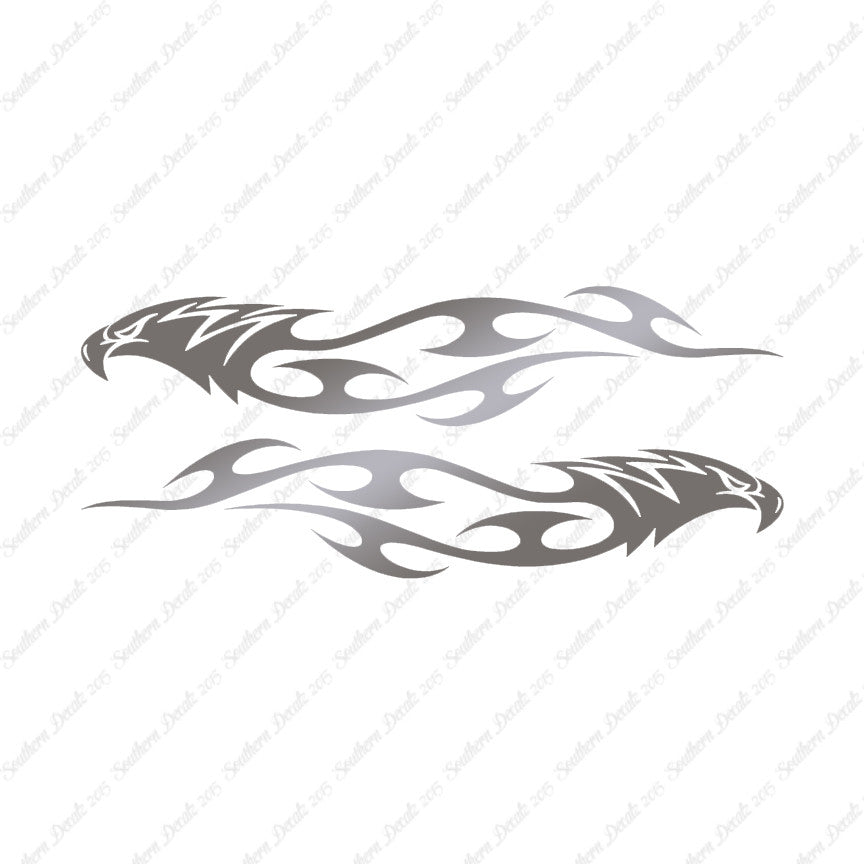 Pair Of Tribal Eagle Flames