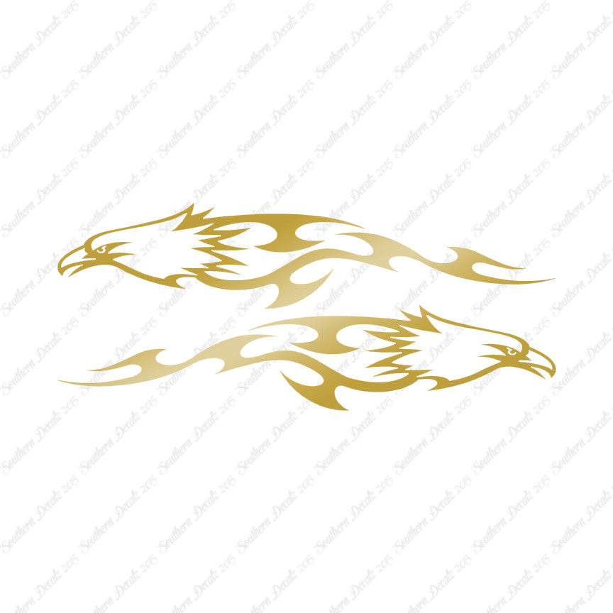 Pair of Bald Eagle Flames