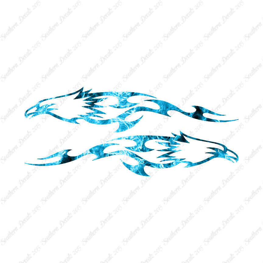 Pair of Bald Eagle Flames