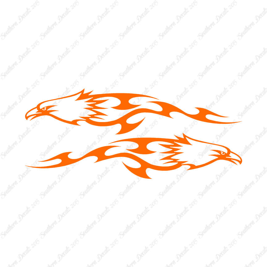 Pair of Bald Eagle Flames