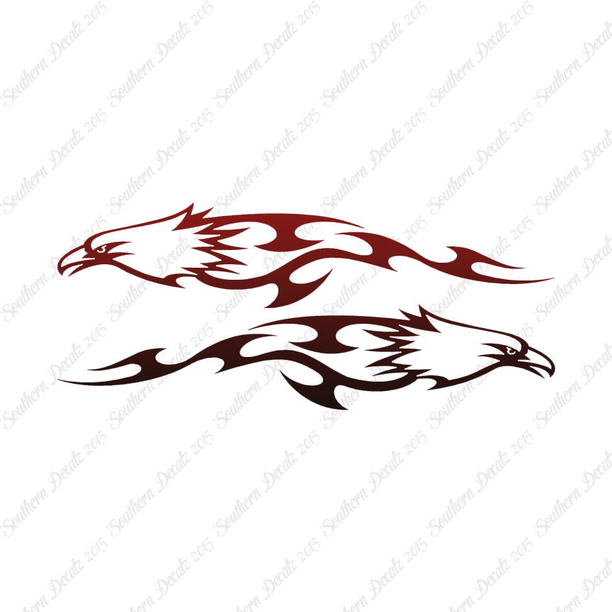 Pair of Bald Eagle Flames