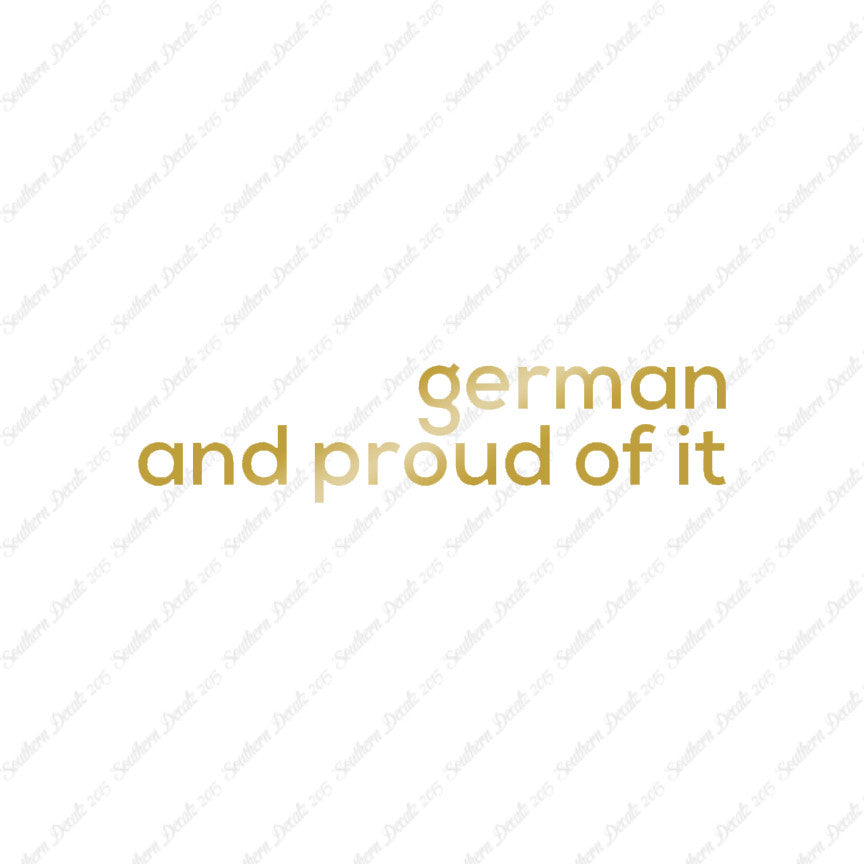 German Proud Of It