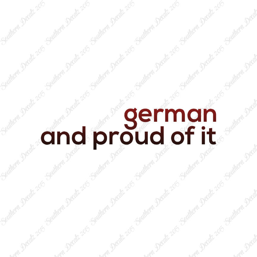 German Proud Of It