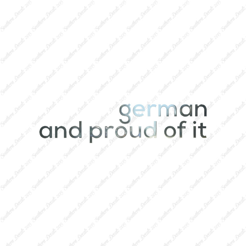 German Proud Of It