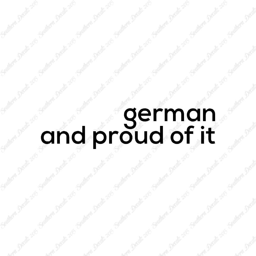 German Proud Of It