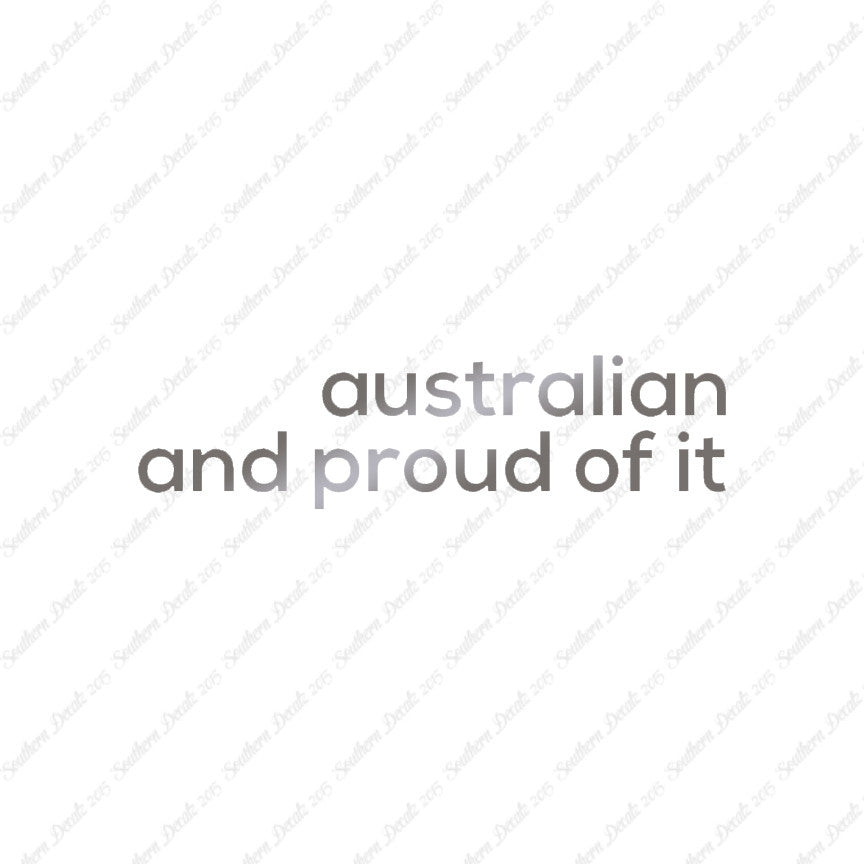 Australian Proud Of It