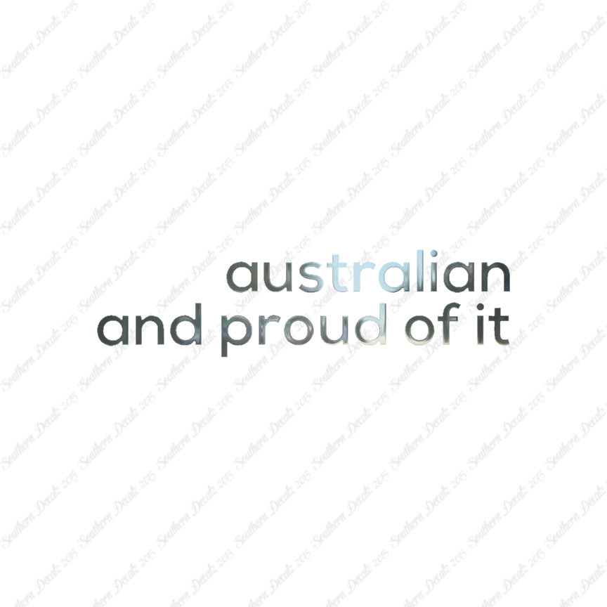 Australian Proud Of It