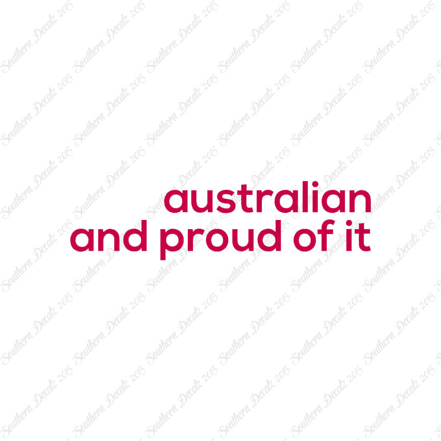 Australian Proud Of It