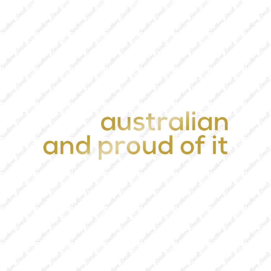 Australian Proud Of It