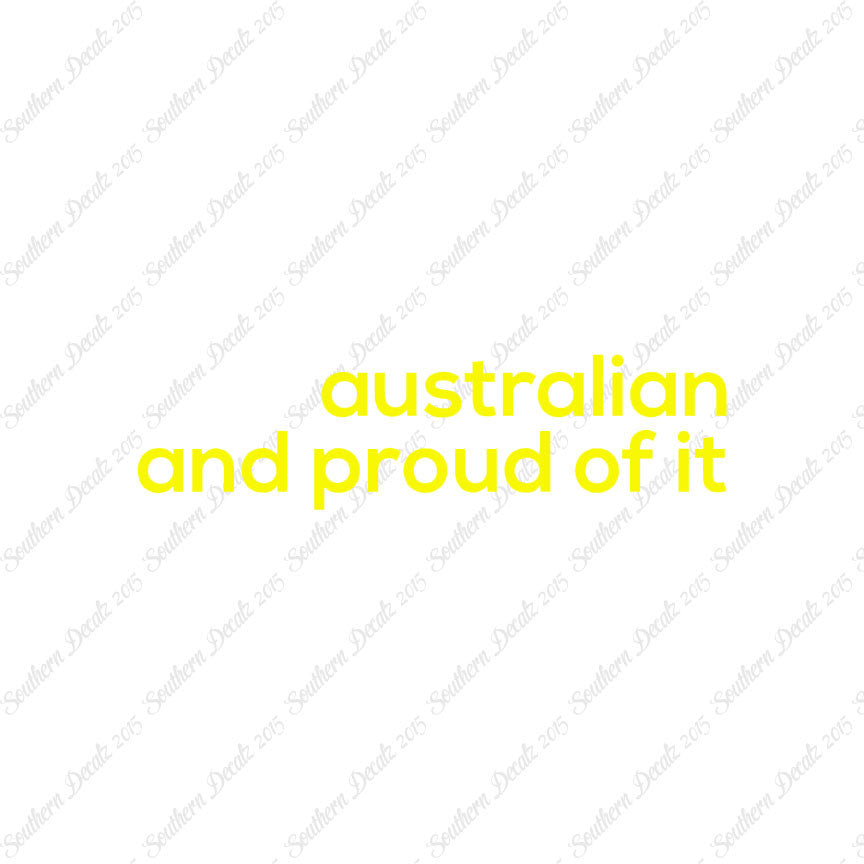 Australian Proud Of It