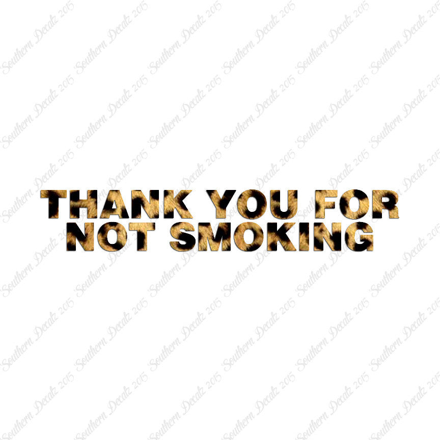 Thank You Not Smoking