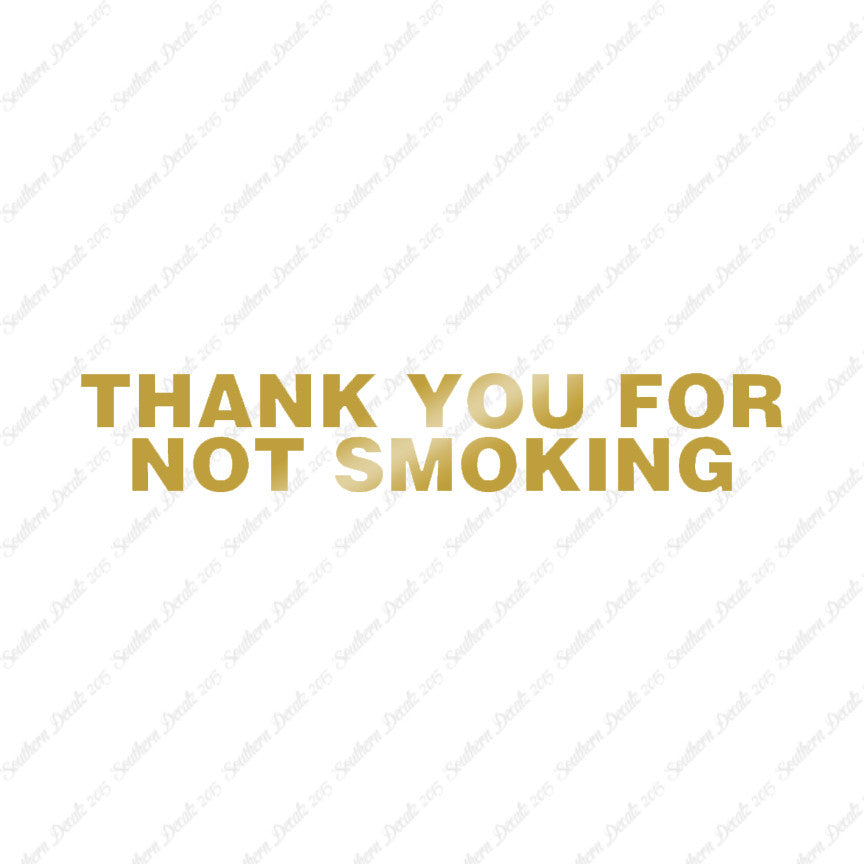 Thank You Not Smoking