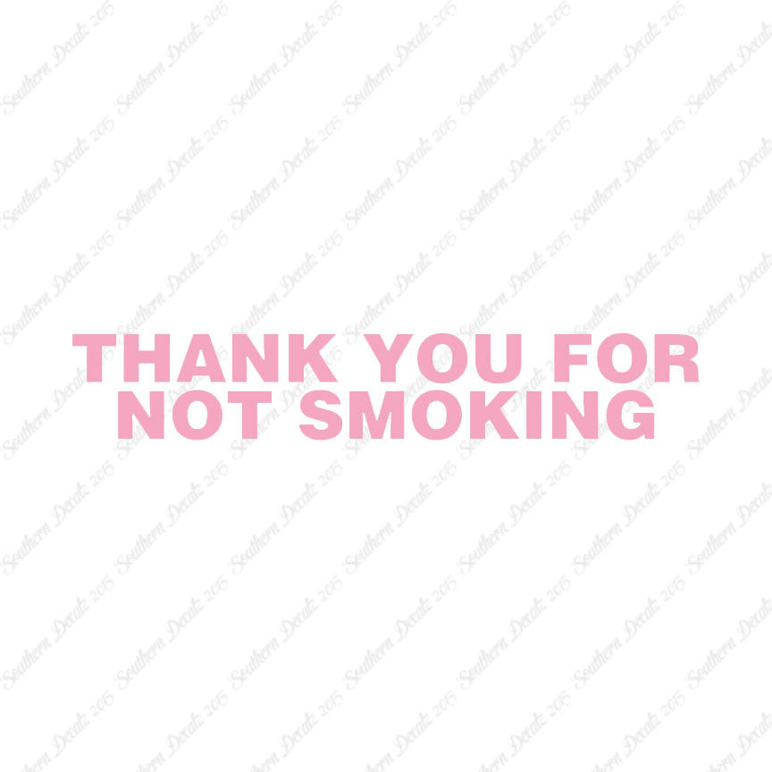 Thank You Not Smoking