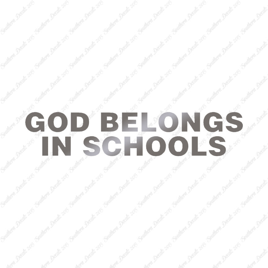 God Belongs In School
