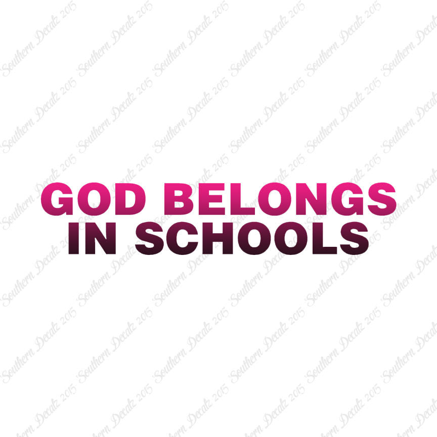 God Belongs In School