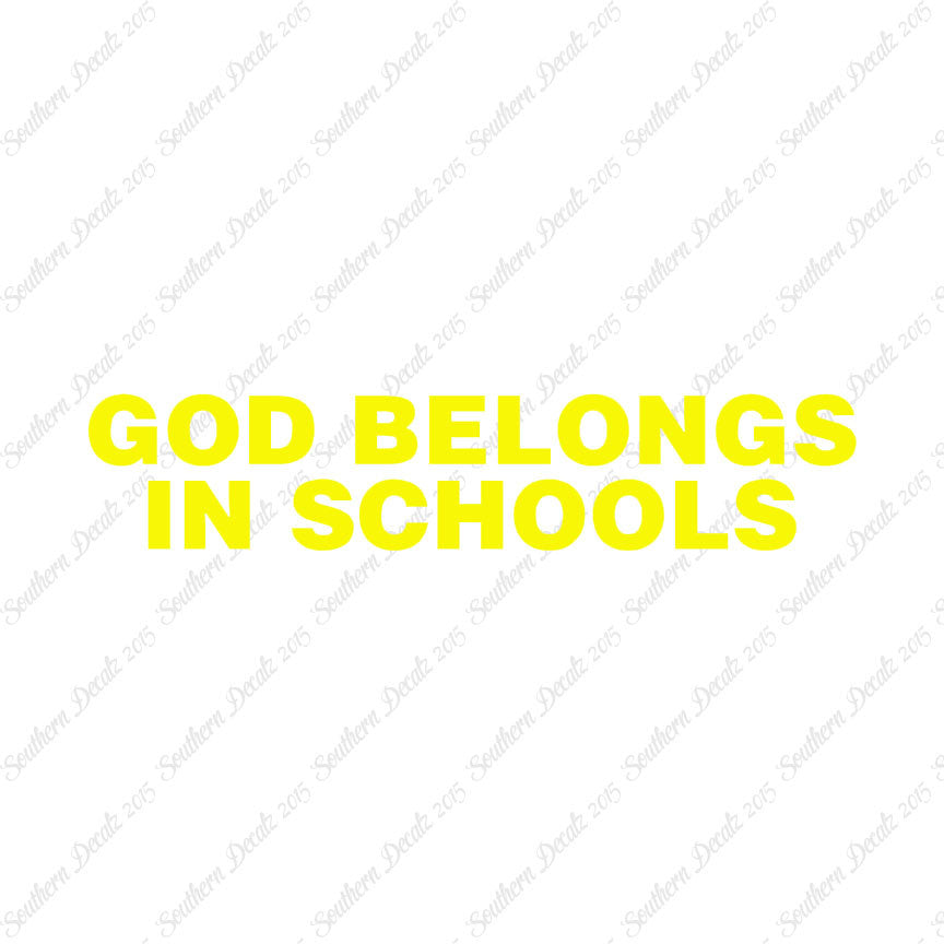 God Belongs In School