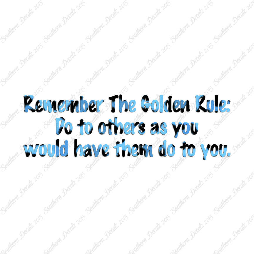 Golden Rule Do Unto Others