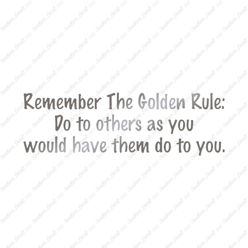 Golden Rule Do Unto Others