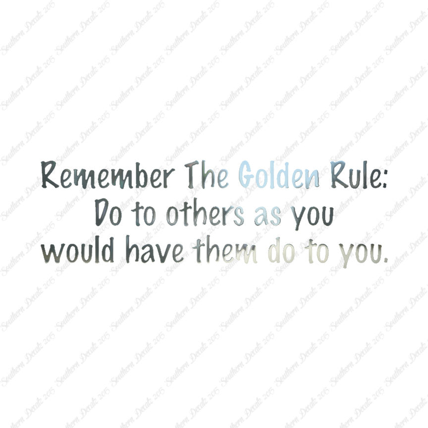 Golden Rule Do Unto Others