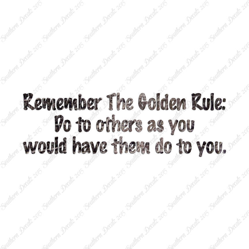 Golden Rule Do Unto Others