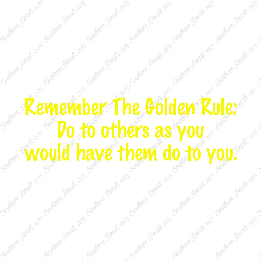 Golden Rule Do Unto Others
