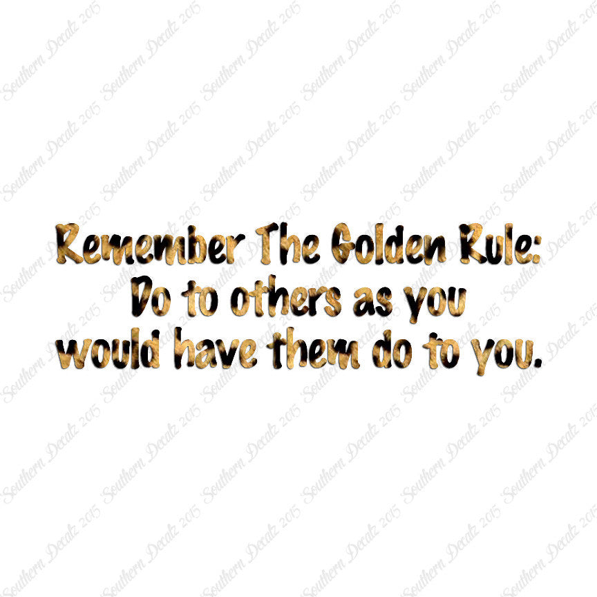 Golden Rule Do Unto Others