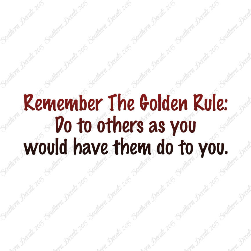 Golden Rule Do Unto Others