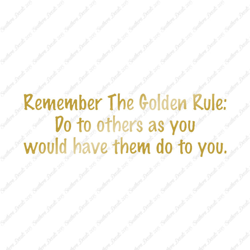 Golden Rule Do Unto Others