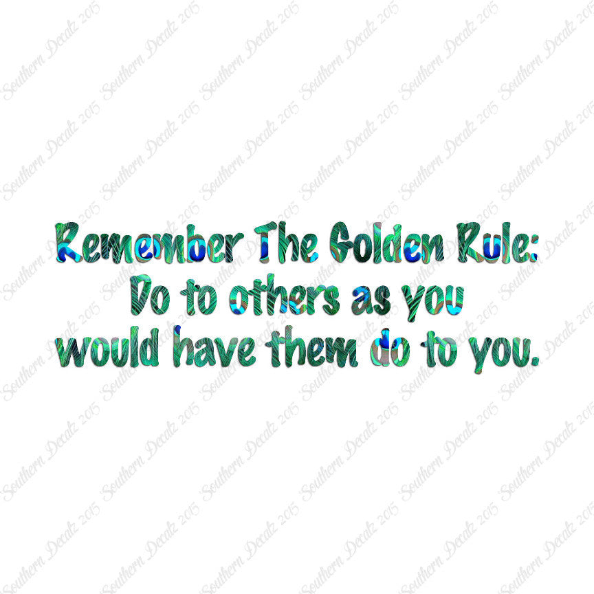 Golden Rule Do Unto Others
