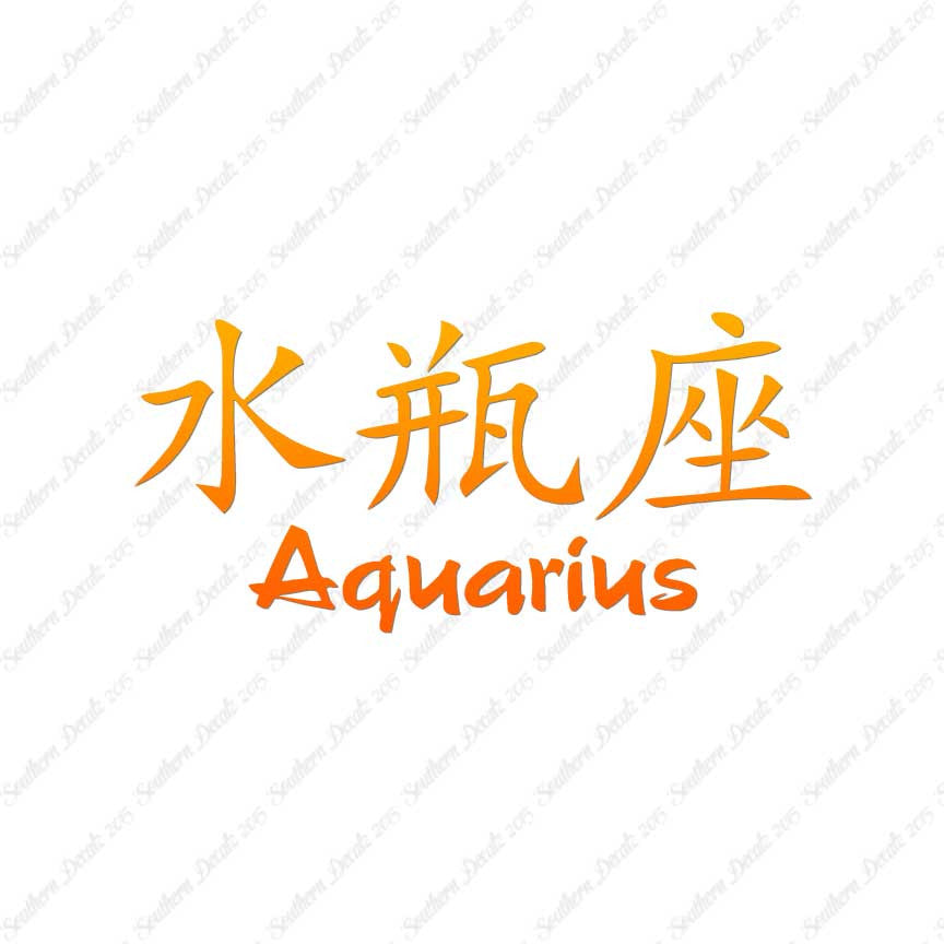 Chinese Symbols "Aquarius"