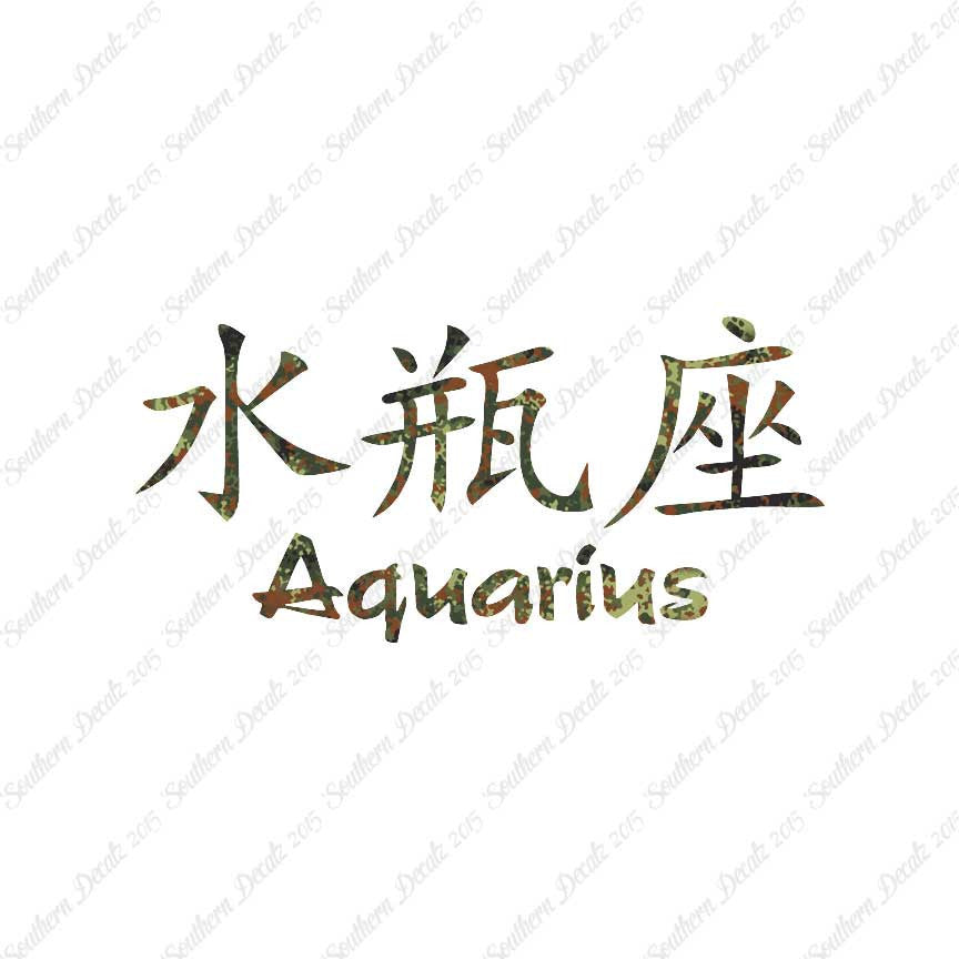 Chinese Symbols "Aquarius"
