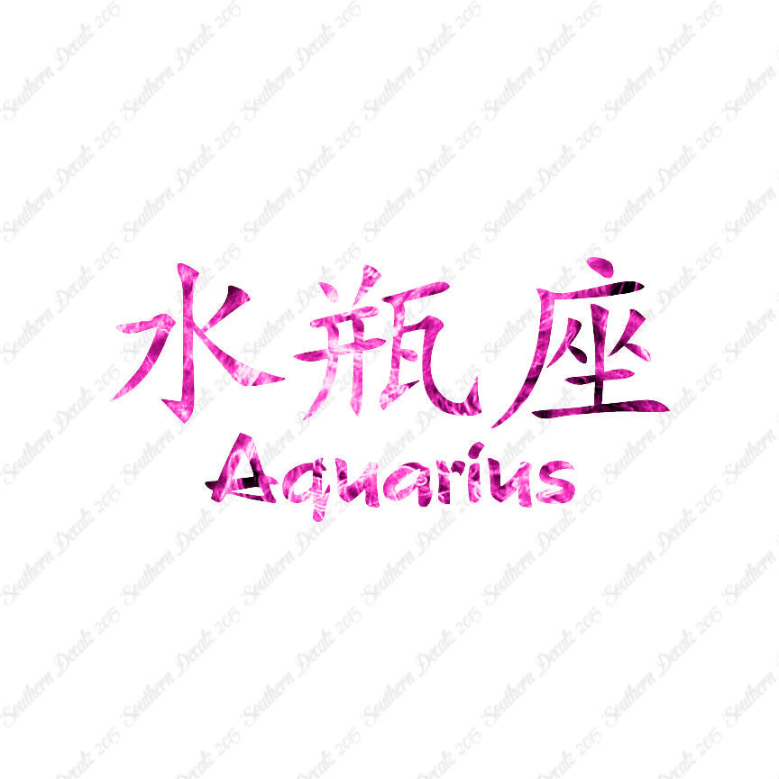 Chinese Symbols "Aquarius"