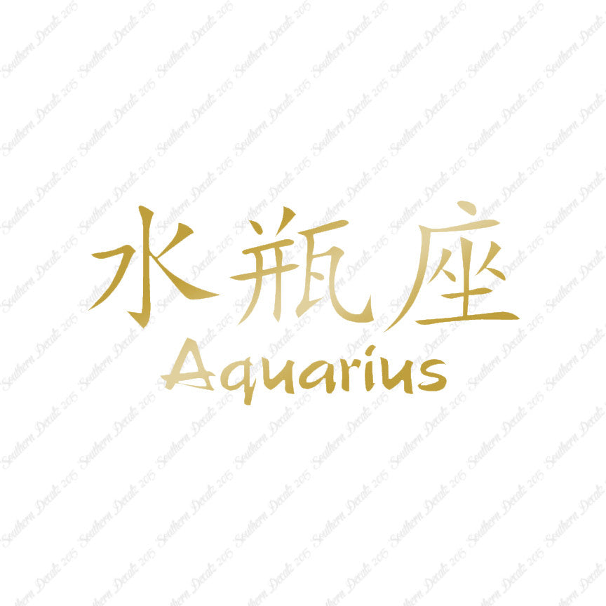 Chinese Symbols "Aquarius"