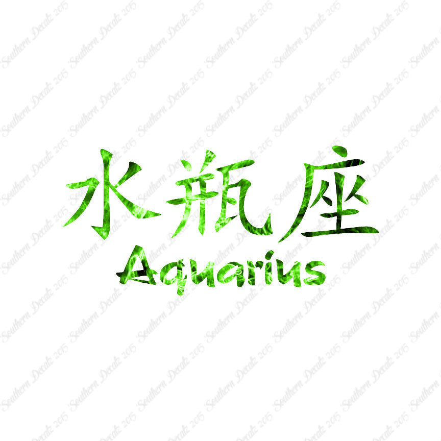 Chinese Symbols "Aquarius"