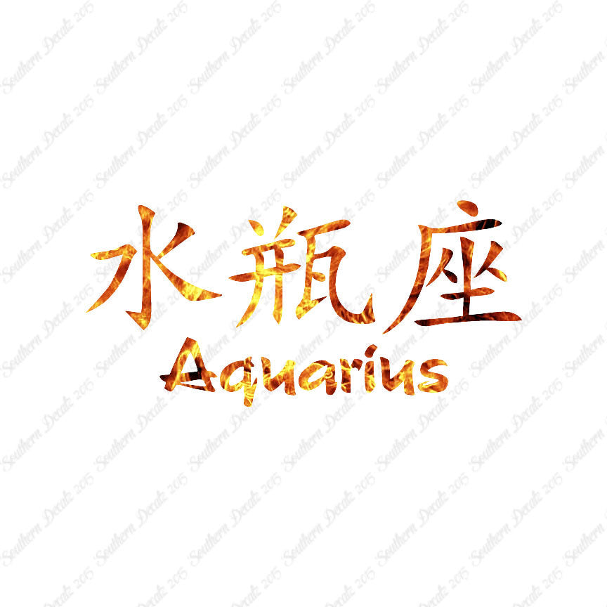 Chinese Symbols "Aquarius"