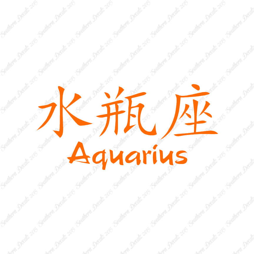 Chinese Symbols "Aquarius"