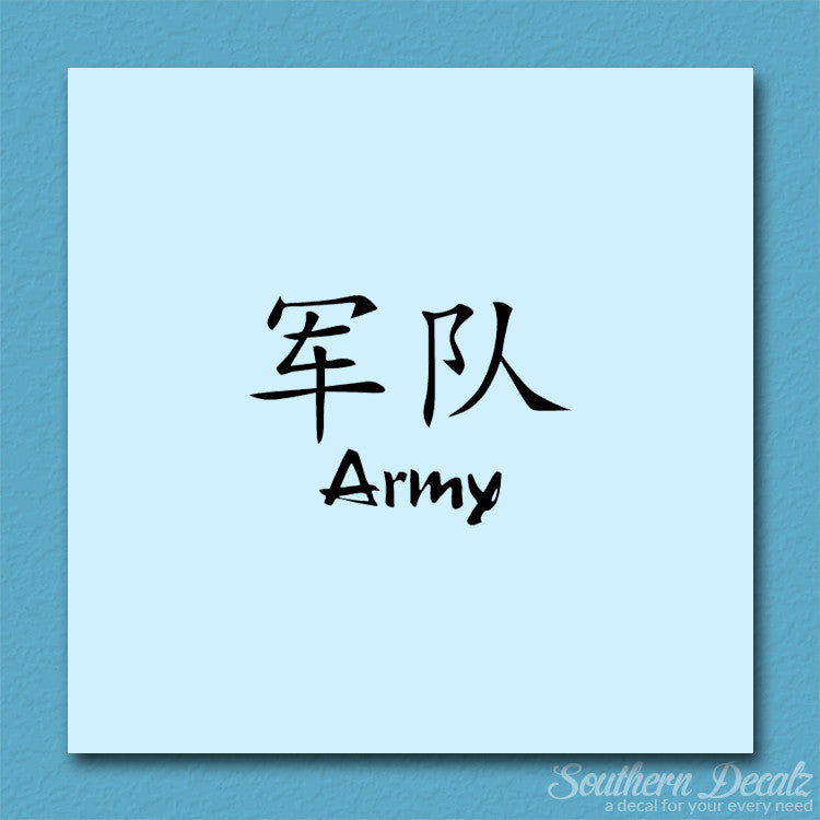 Chinese Symbols "Army"
